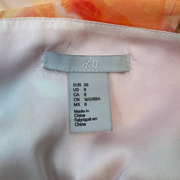 H&M Watercolor Spaghetti Strap Summer Maxi Dress Size 8 - Picture 10 of 10